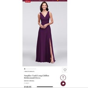 David’s Bridal plum bridesmaid dress